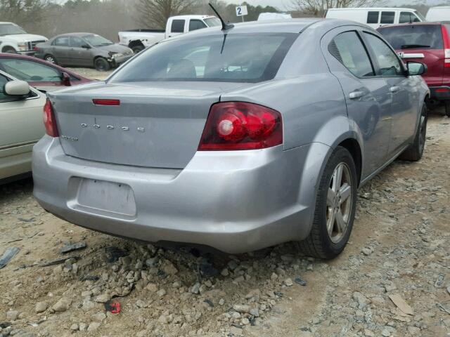 1C3CDZAB8DN625877 - 2013 DODGE AVENGER SE SILVER photo 4