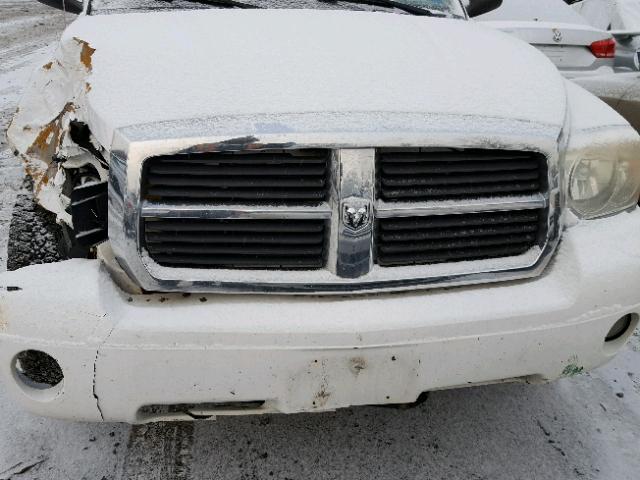 1D7HW48N75S188185 - 2005 DODGE DAKOTA QUA WHITE photo 7