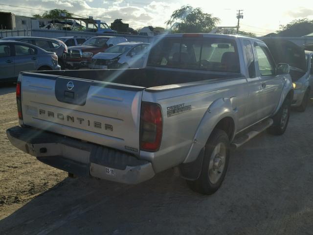 1N6ED26T61C310349 - 2001 NISSAN FRONTIER K SILVER photo 4