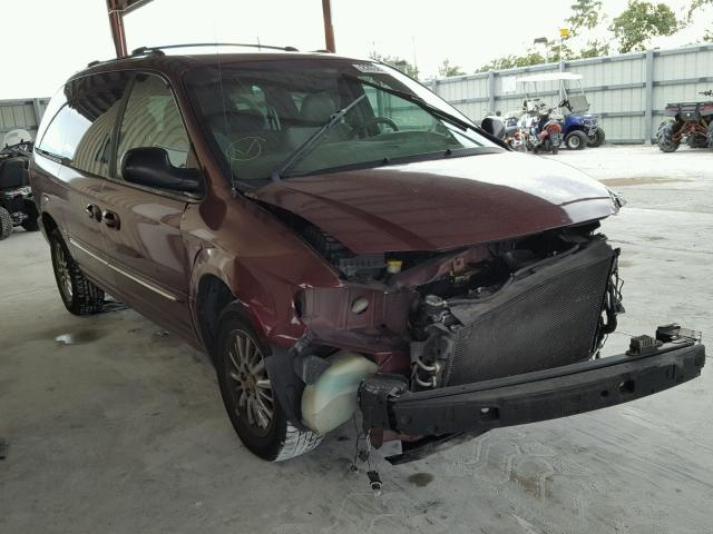 2C8GP64L12R661044 - 2002 CHRYSLER TOWN & COU RED photo 1