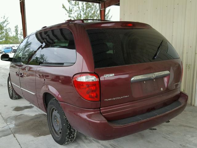 2C8GP64L12R661044 - 2002 CHRYSLER TOWN & COU RED photo 3