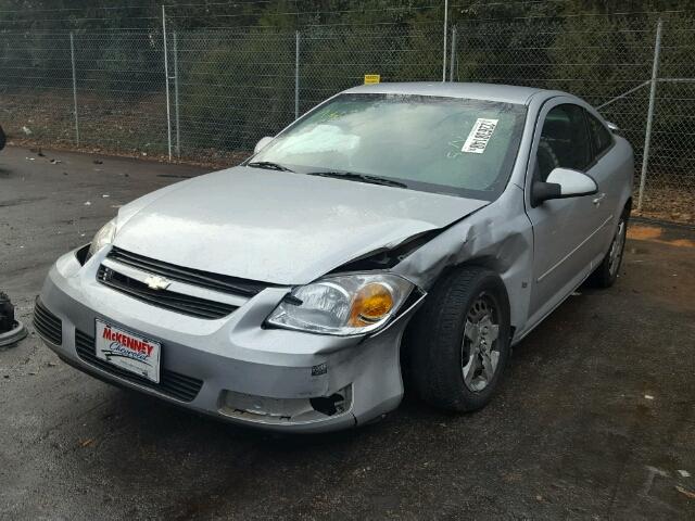 1G1AL15F177124495 - 2007 CHEVROLET COBALT LT SILVER photo 2