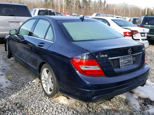 WDDGF8BB6CA690870 - 2012 MERCEDES-BENZ C 300 4MAT BLUE photo 3