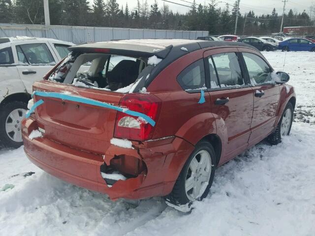 1B3HB48B48D712687 - 2008 DODGE CALIBER SX ORANGE photo 4