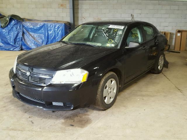 1B3LC46K08N660107 - 2008 DODGE AVENGER SE BLACK photo 2