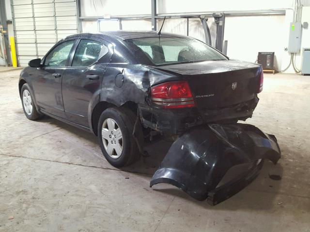 1B3LC46K08N660107 - 2008 DODGE AVENGER SE BLACK photo 3