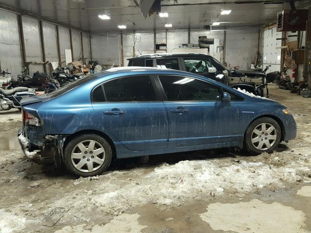 19XFA1F53BE001248 - 2011 HONDA CIVIC LX BLUE photo 9