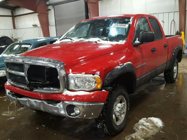 3D7KU28D23G736685 - 2003 DODGE RAM 2500 S RED photo 2