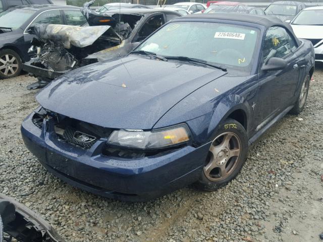 1FAFP44483F446642 - 2003 FORD MUSTANG BLUE photo 2