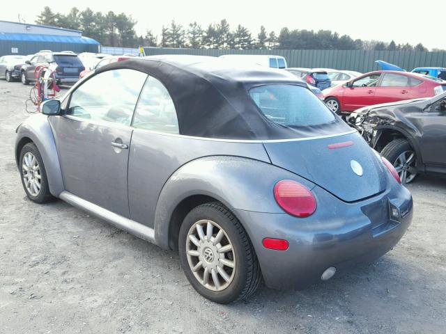 3VWCM31Y05M305569 - 2005 VOLKSWAGEN NEW BEETLE GRAY photo 3