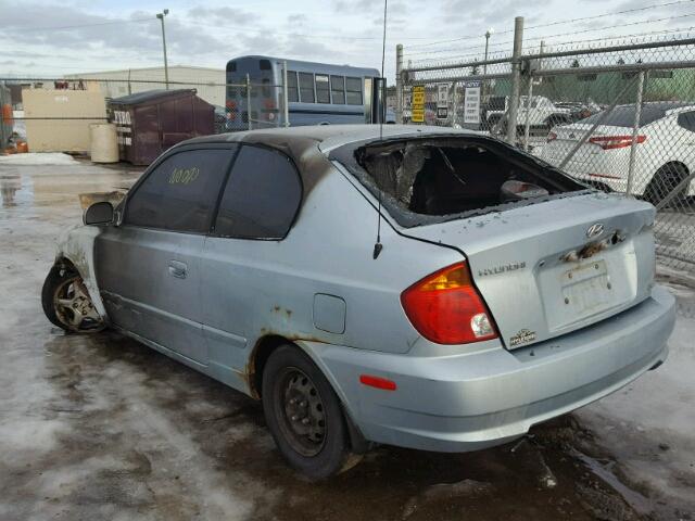 KMHCG35C84U295629 - 2004 HYUNDAI ACCENT GL BURN photo 3