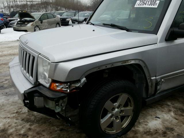 1J8HG48K96C338184 - 2006 JEEP COMMANDER GRAY photo 9