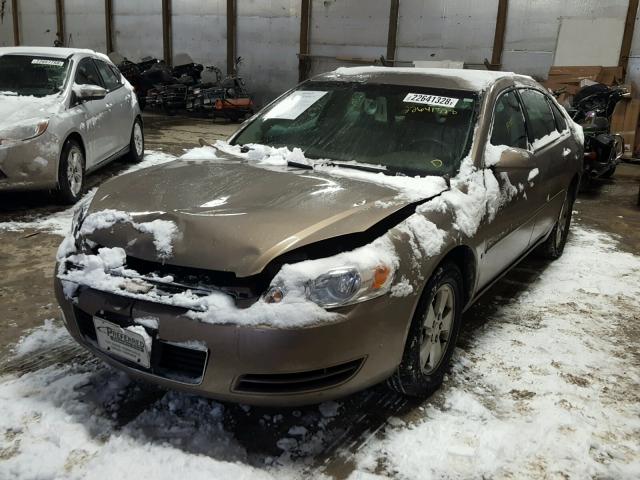 2G1WT58K779361786 - 2007 CHEVROLET IMPALA LT TAN photo 2