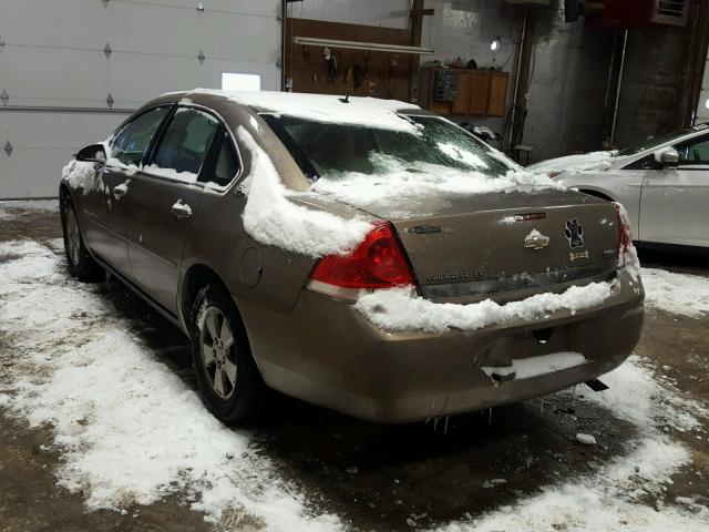 2G1WT58K779361786 - 2007 CHEVROLET IMPALA LT TAN photo 3