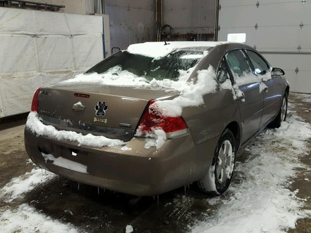 2G1WT58K779361786 - 2007 CHEVROLET IMPALA LT TAN photo 4