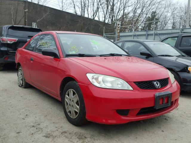 1HGEM22185L078383 - 2005 HONDA CIVIC DX V RED photo 1