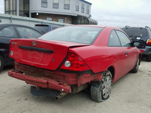 1HGEM22185L078383 - 2005 HONDA CIVIC DX V RED photo 4