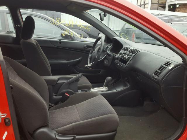 1HGEM22185L078383 - 2005 HONDA CIVIC DX V RED photo 5