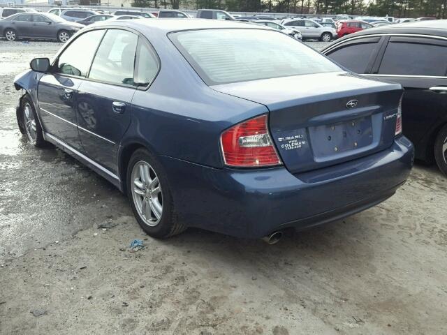 4S3BL616857213525 - 2005 SUBARU LEGACY 2.5 BLUE photo 3