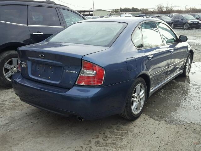 4S3BL616857213525 - 2005 SUBARU LEGACY 2.5 BLUE photo 4