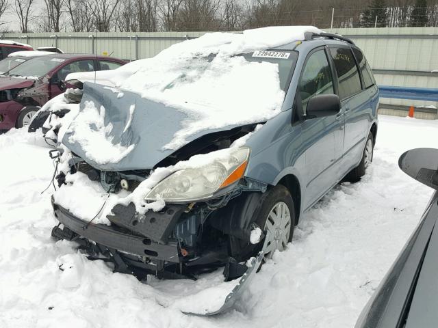 5TDZK23C09S244423 - 2009 TOYOTA SIENNA CE BLUE photo 2