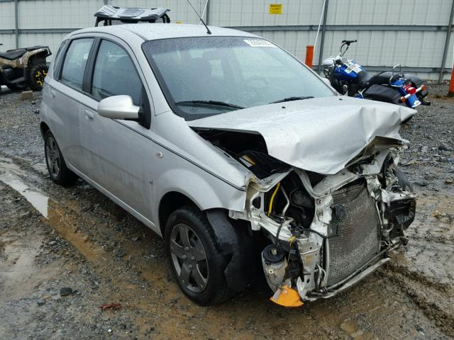KL1TD666X7B780529 - 2007 CHEVROLET AVEO BASE Srebrny zdjęcie 1