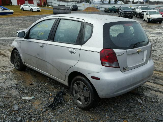 KL1TD666X7B780529 - 2007 CHEVROLET AVEO BASE SILVER photo 3