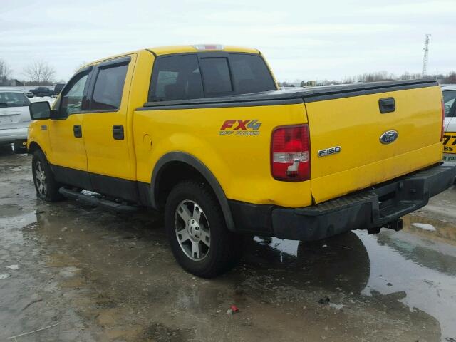 1FTPW14594KA65335 - 2004 FORD F150 SUPER YELLOW photo 3