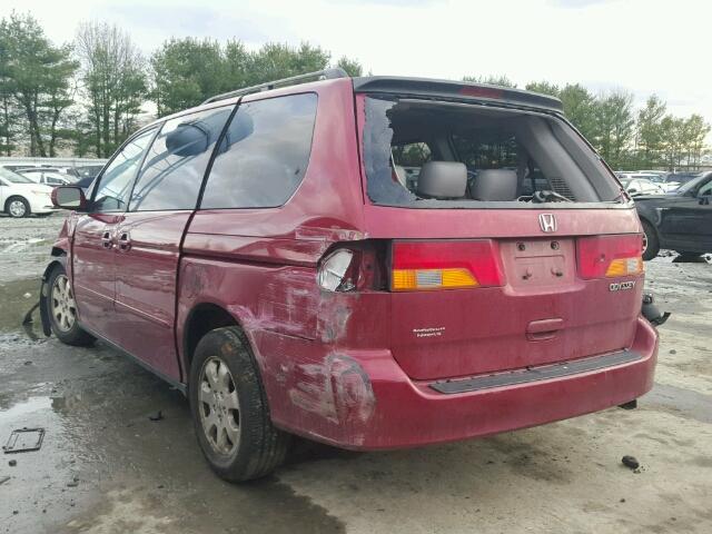 5FNRL18963B099100 - 2003 HONDA ODYSSEY EX BURGUNDY photo 3