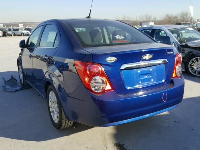 1G1JC5SH0C4194109 - 2012 CHEVROLET SONIC LT BLUE photo 3