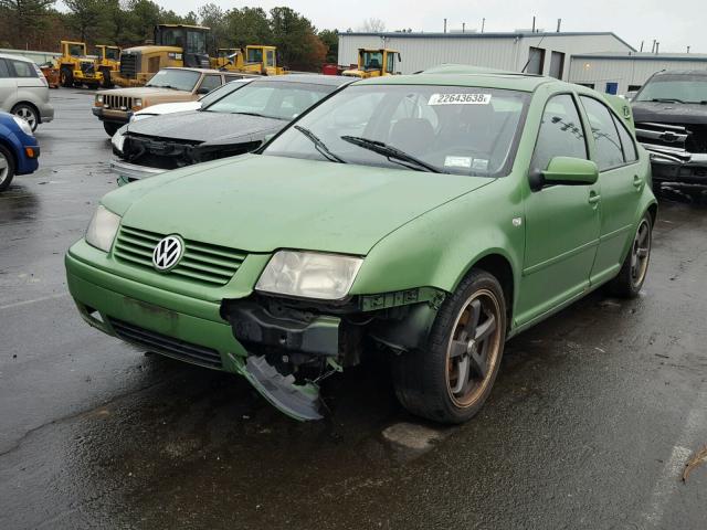 3VWSE69M52M006098 - 2002 VOLKSWAGEN JETTA GLS GREEN photo 2