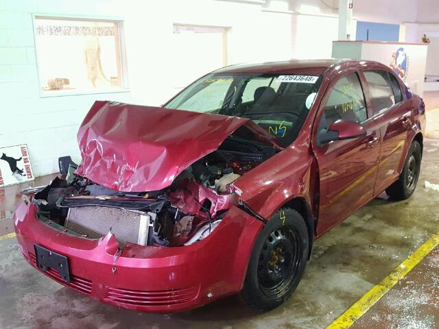 1G1AD5F52A7132803 - 2010 CHEVROLET COBALT 1LT RED photo 2