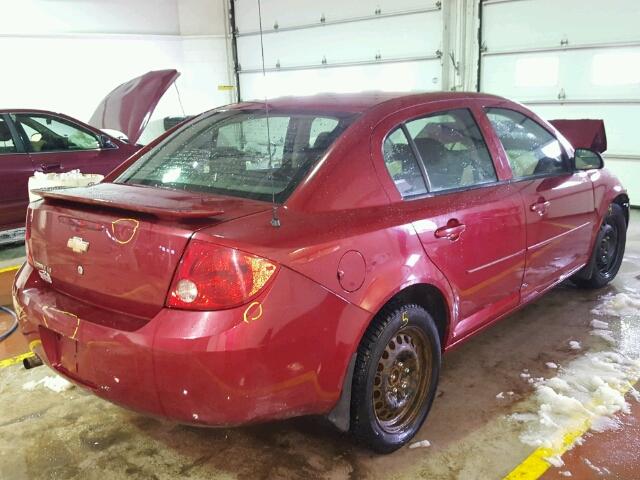 1G1AD5F52A7132803 - 2010 CHEVROLET COBALT 1LT RED photo 4