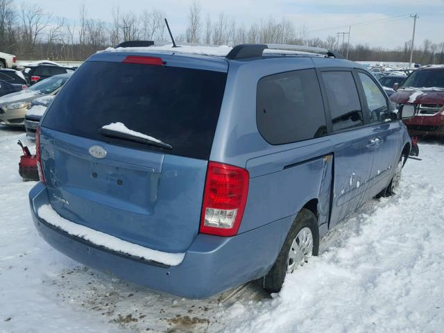 KNDMG4C71B6405944 - 2011 KIA SEDONA LX GRAY photo 4