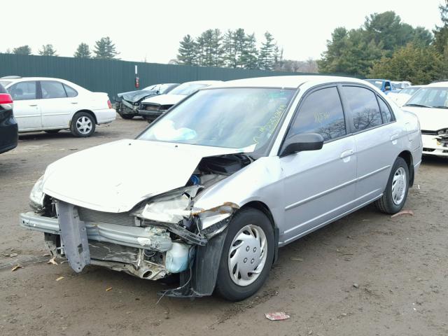 2HGES15573H580195 - 2003 HONDA CIVIC LX SILVER photo 2