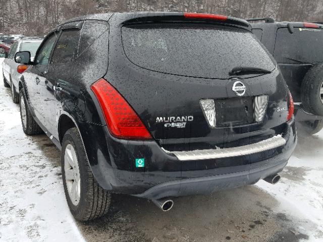 JN8AZ08W26W530581 - 2006 NISSAN MURANO SL BLACK photo 3