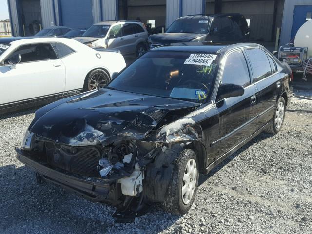 1HGEJ6674XL052123 - 1999 HONDA CIVIC LX BLACK photo 2