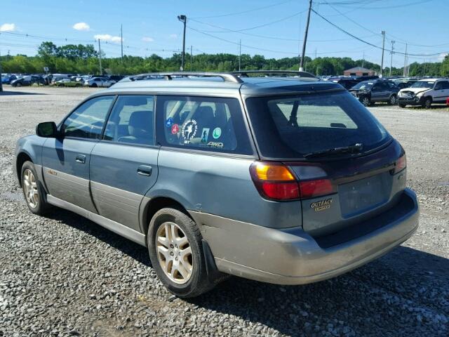 4S3BH686817610931 - 2001 SUBARU LEGACY OUT TEAL photo 3