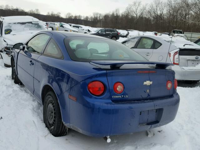 1G1AK15F267606605 - 2006 CHEVROLET COBALT LS BLUE photo 3