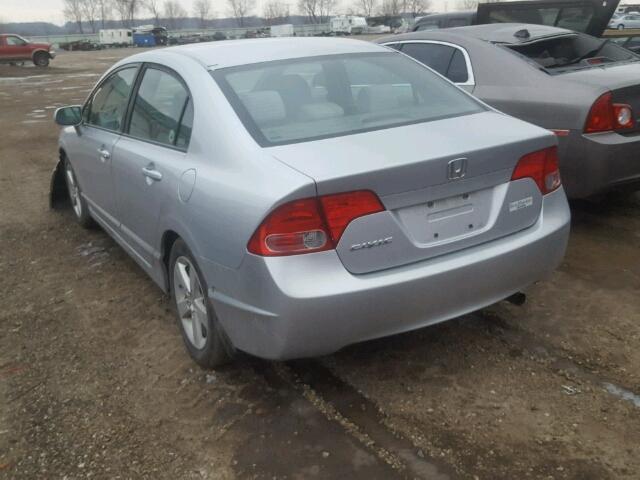 1HGFA16858L003658 - 2008 HONDA CIVIC EX SILVER photo 3