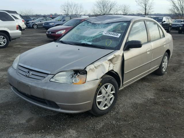 2HGES16583H559158 - 2003 HONDA CIVIC LX GOLD photo 2