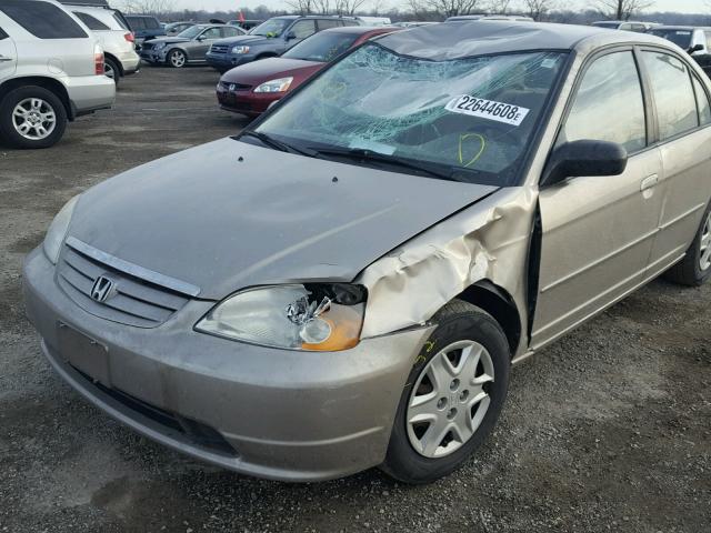 2HGES16583H559158 - 2003 HONDA CIVIC LX GOLD photo 9