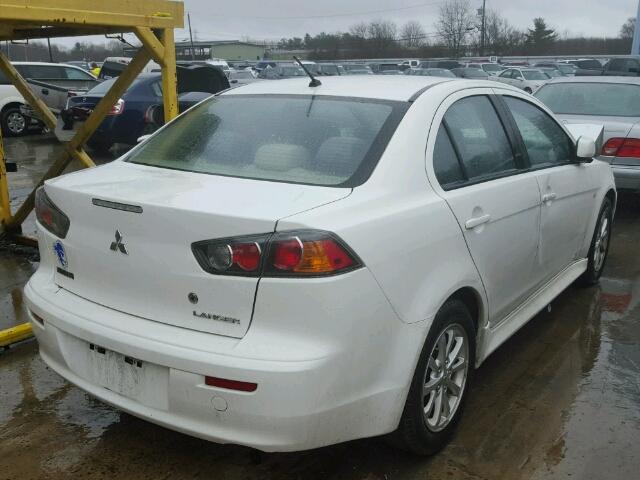 JA32U2FUXBU001203 - 2011 MITSUBISHI LANCER ES/ WHITE photo 4