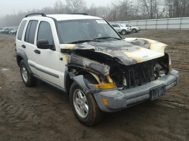 1J4GL48K46W143066 - 2006 JEEP LIBERTY SP WHITE photo 1