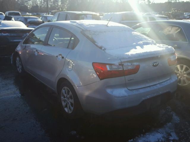 KNADM4A31E6361423 - 2014 KIA RIO LX SILVER photo 3