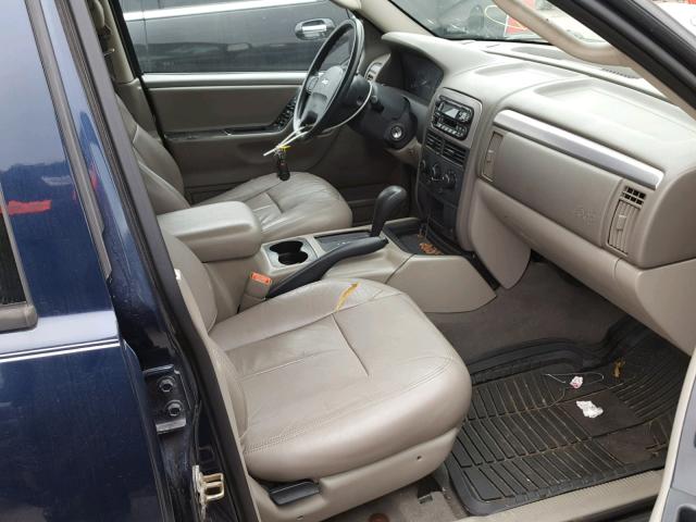 1J4GX48SX4C143043 - 2004 JEEP GRAND CHER BLUE photo 5