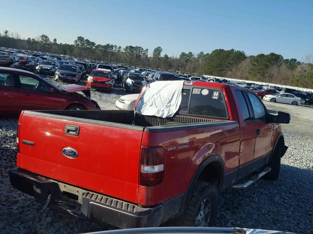 1FTPX14574NC10867 - 2004 FORD F150 RED photo 4