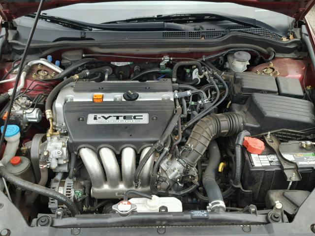 1HGCM56664A111048 - 2004 HONDA ACCORD EX MAROON photo 7