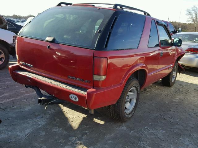 1GNCS18W6TK236867 - 1996 CHEVROLET BLAZER RED photo 4