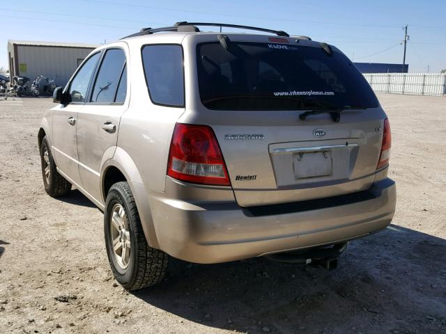 KNDJD733955485059 - 2005 KIA SORENTO EX GOLD photo 3